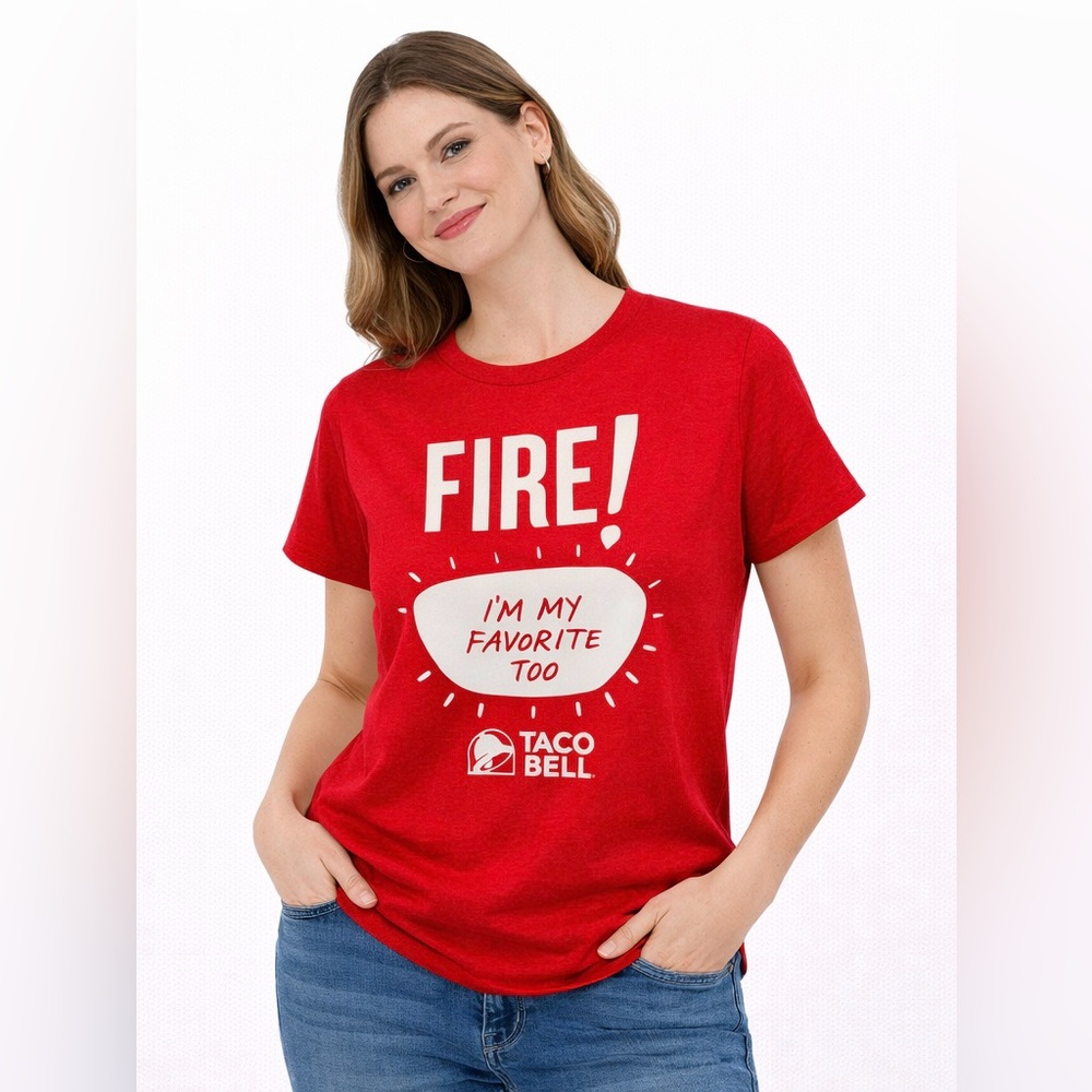 🌶️ NWOT! Taco Bell Unisex Favorite Fire Sauce Tshirt